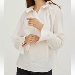 Citizens of Humanity Ruffle Neck Button down Anthropologie